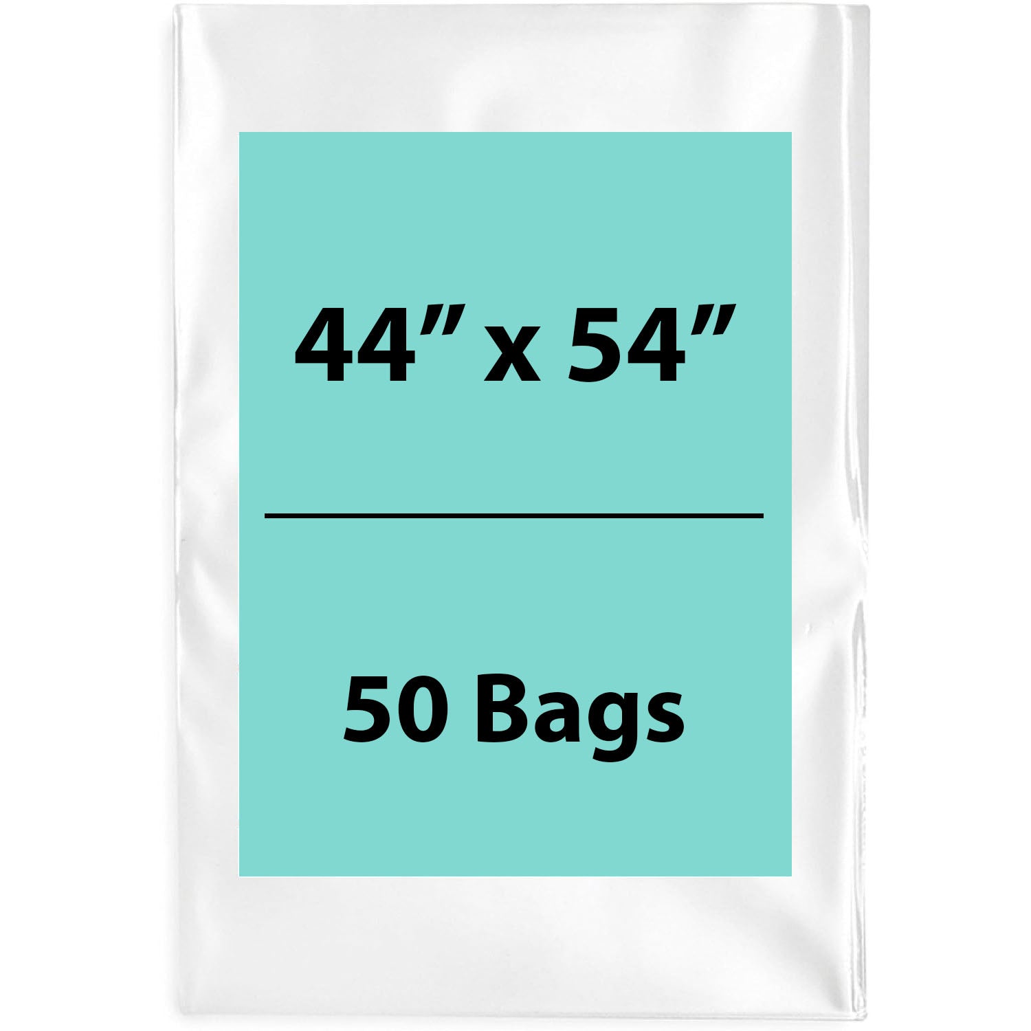 44X54 inches Clear Flat Poly Bags 4Mil Open Top (LDPE)
