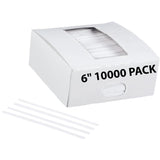 Plastic Twist Ties White 6 inch 10000 Pack
