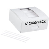 Plastic Twist Ties White 6 inch 2000 Pack