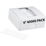 Paper Twist Ties 6 inch White Pack 40000