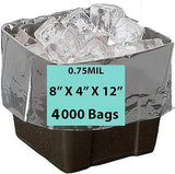 8X4X12 inches Gusset Bags/Ice Bucket Liner 0.75 mil TUF-R® Std Linear