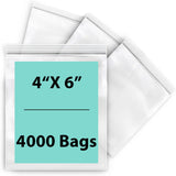 LDPE 4 mil Reclosable Poly Bags 4X6 inches 4000 Bags