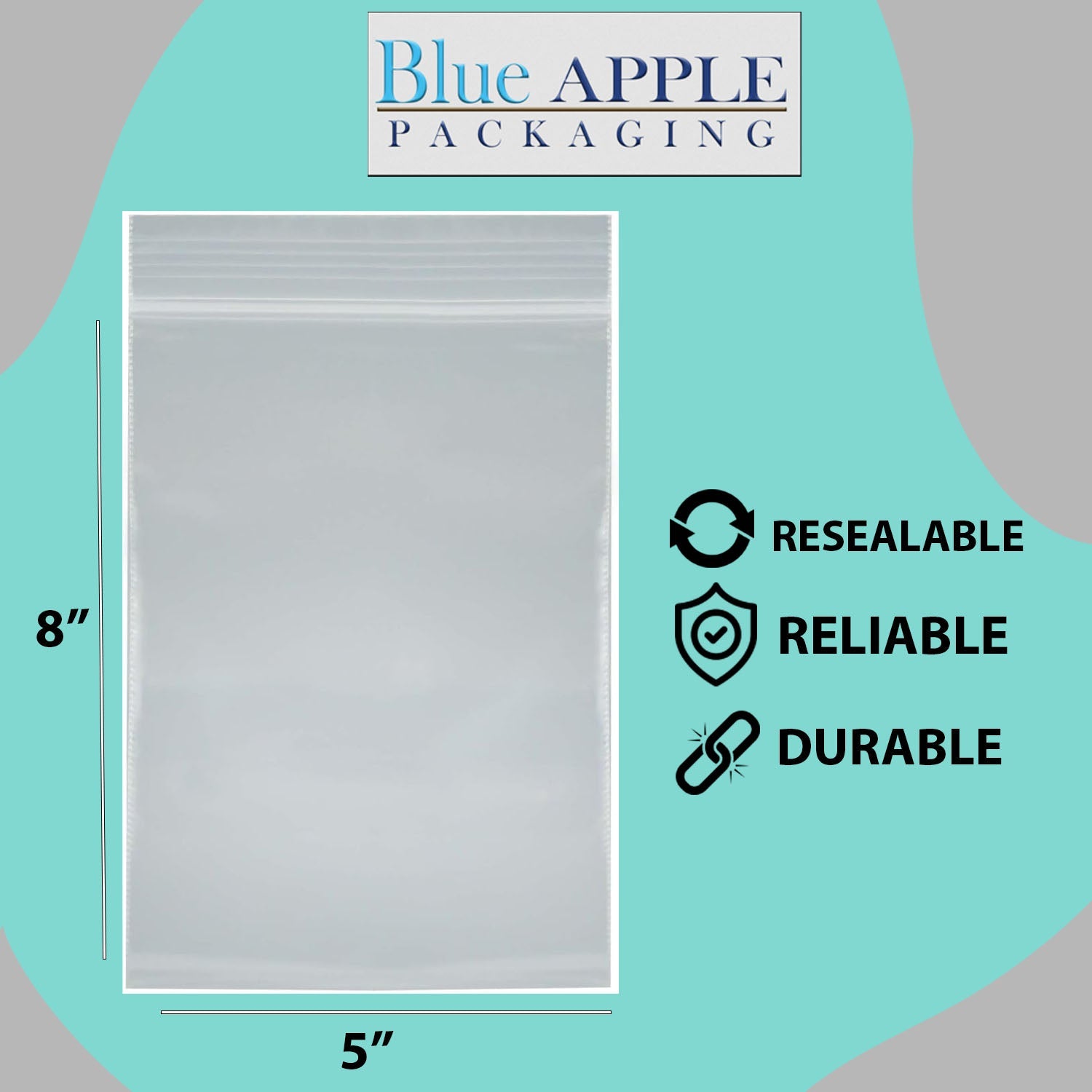 LDPE 4 mil Reclosable Poly Bags 5X8 inches