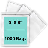 LDPE 4 mil Reclosable Poly Bags 5X8 inches 1000 Bags