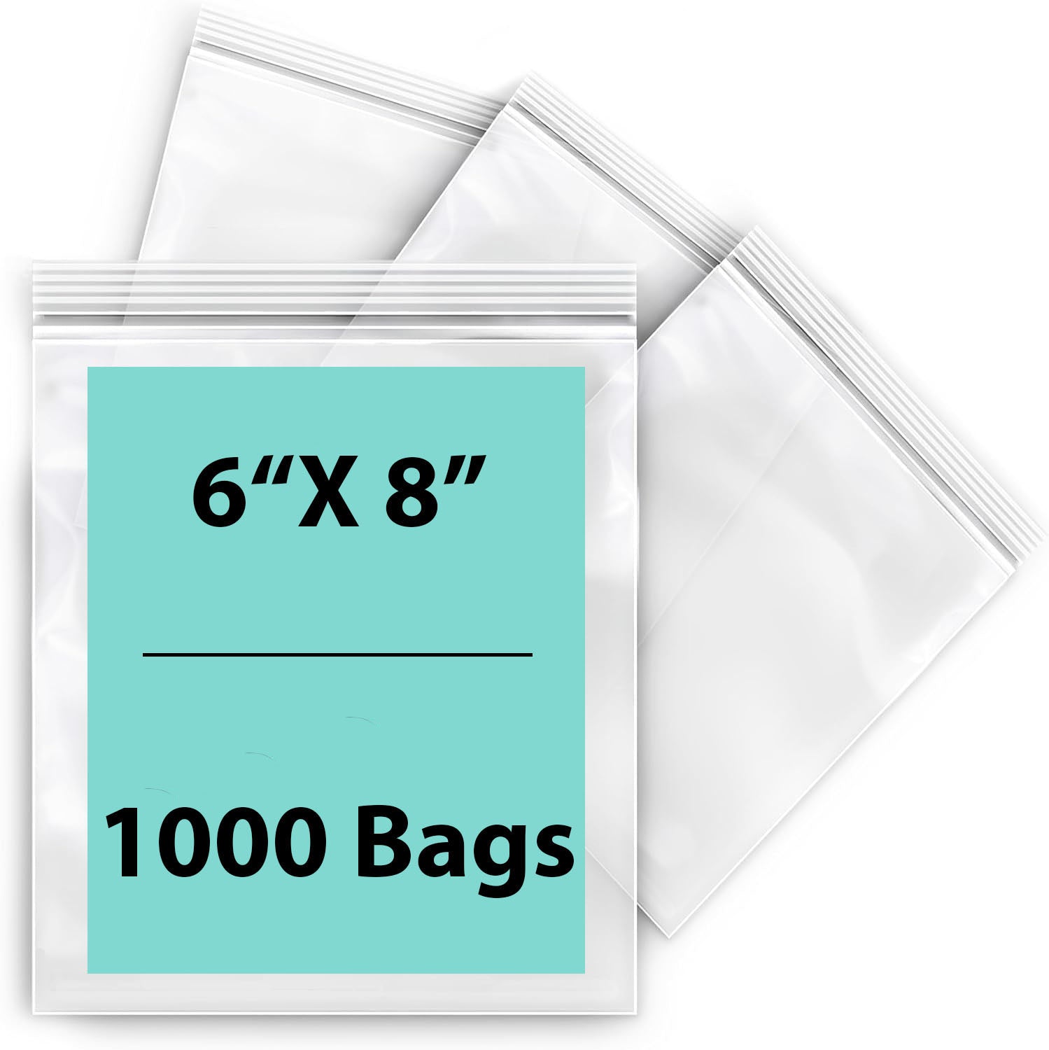 LDPE 4 mil Reclosable Poly Bags 6X8 inches 1000 Bags