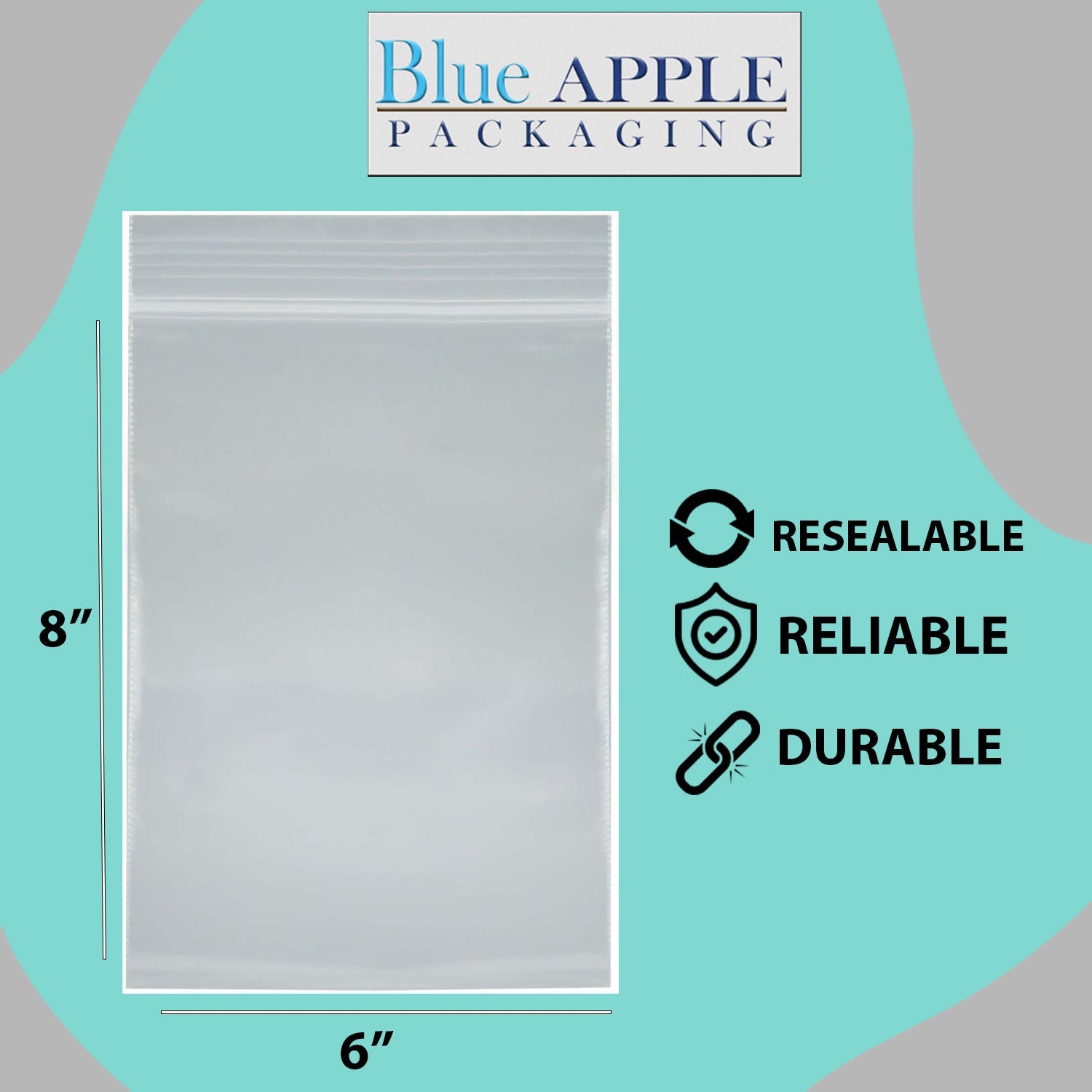 LDPE 4 mil Reclosable Poly Bags 6X8 inches