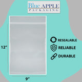 LDPE 4 mil Reclosable Poly Bags 9X12 inches