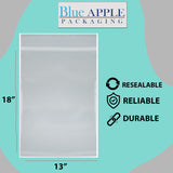 LDPE 4 mil Reclosable Poly Bags 13X18 inches
