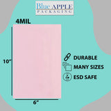 Pink Anti Static Bags 4 mil 6" X 10"