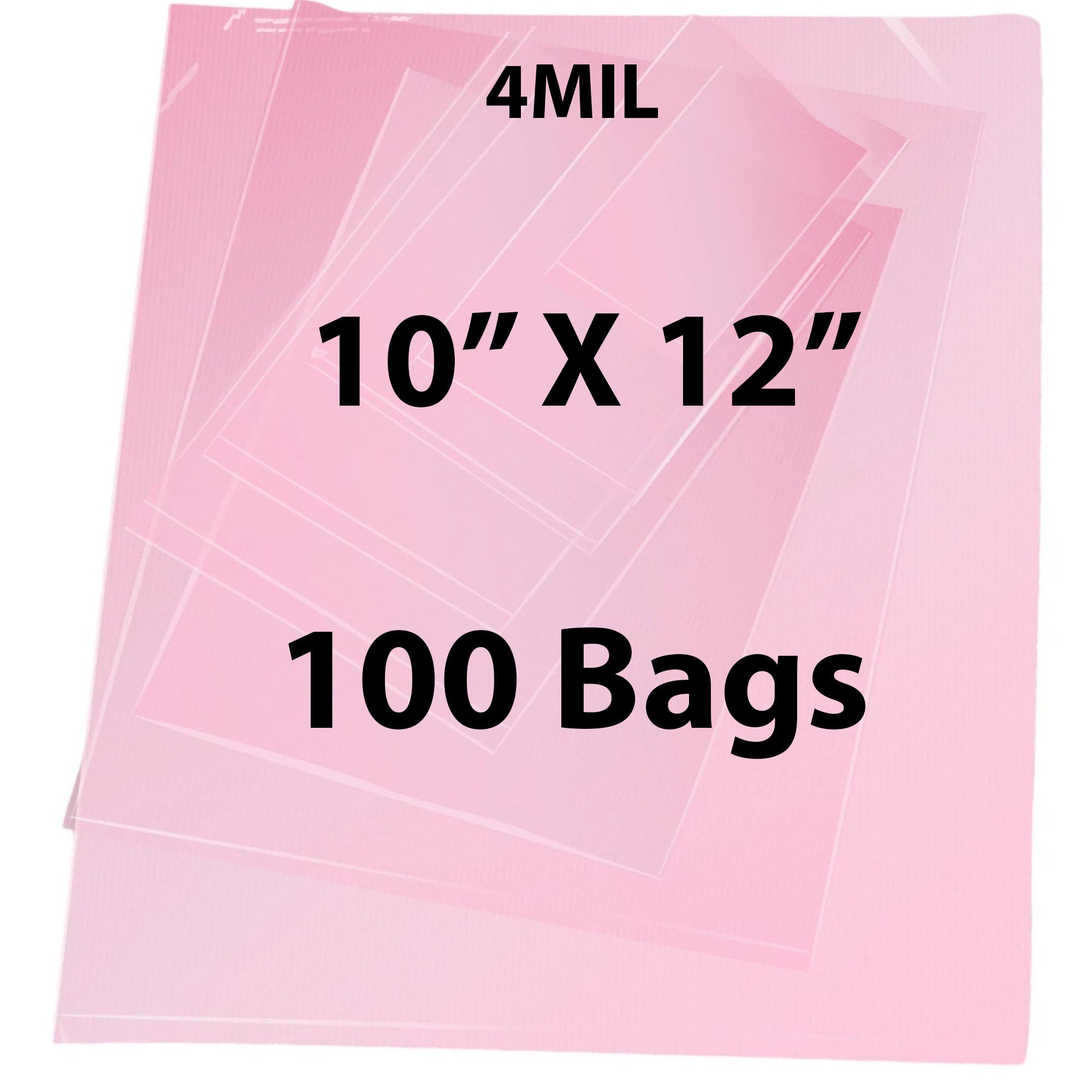 Pink Anti Static Bags 4 mil 10" X 12" 100 Bags