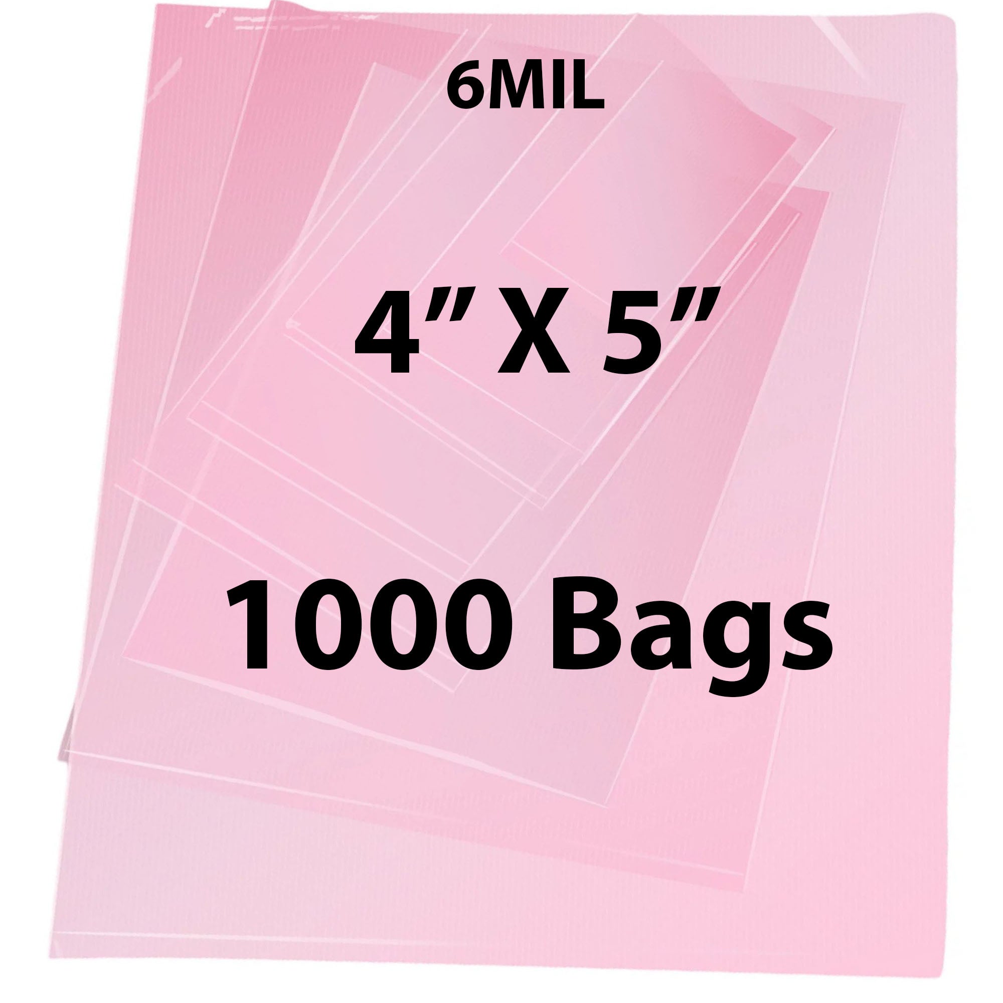 Pink Anti Static Bags 6 Mil 4" X 5" 1000 Bags