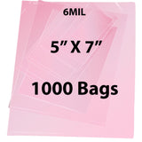 Pink Anti Static Bags 6 Mil 5" X 7" 1000 Bags