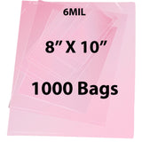 Pink Anti Static Bags 6 Mil 8" X 10" 1000 Bags