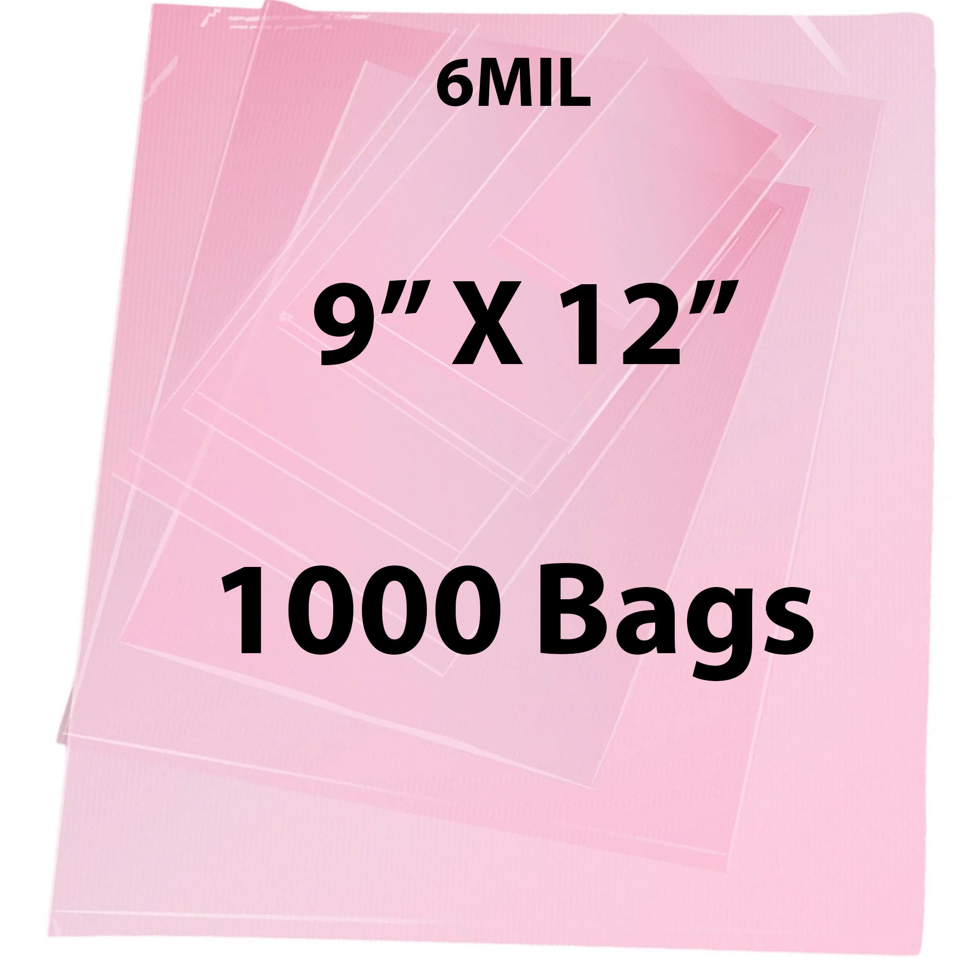 Pink Anti Static Bags 6 Mil 9" X 12" 1000 Bags