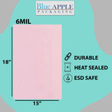 Pink Anti Static Bags 6 Mil 15" X 18"