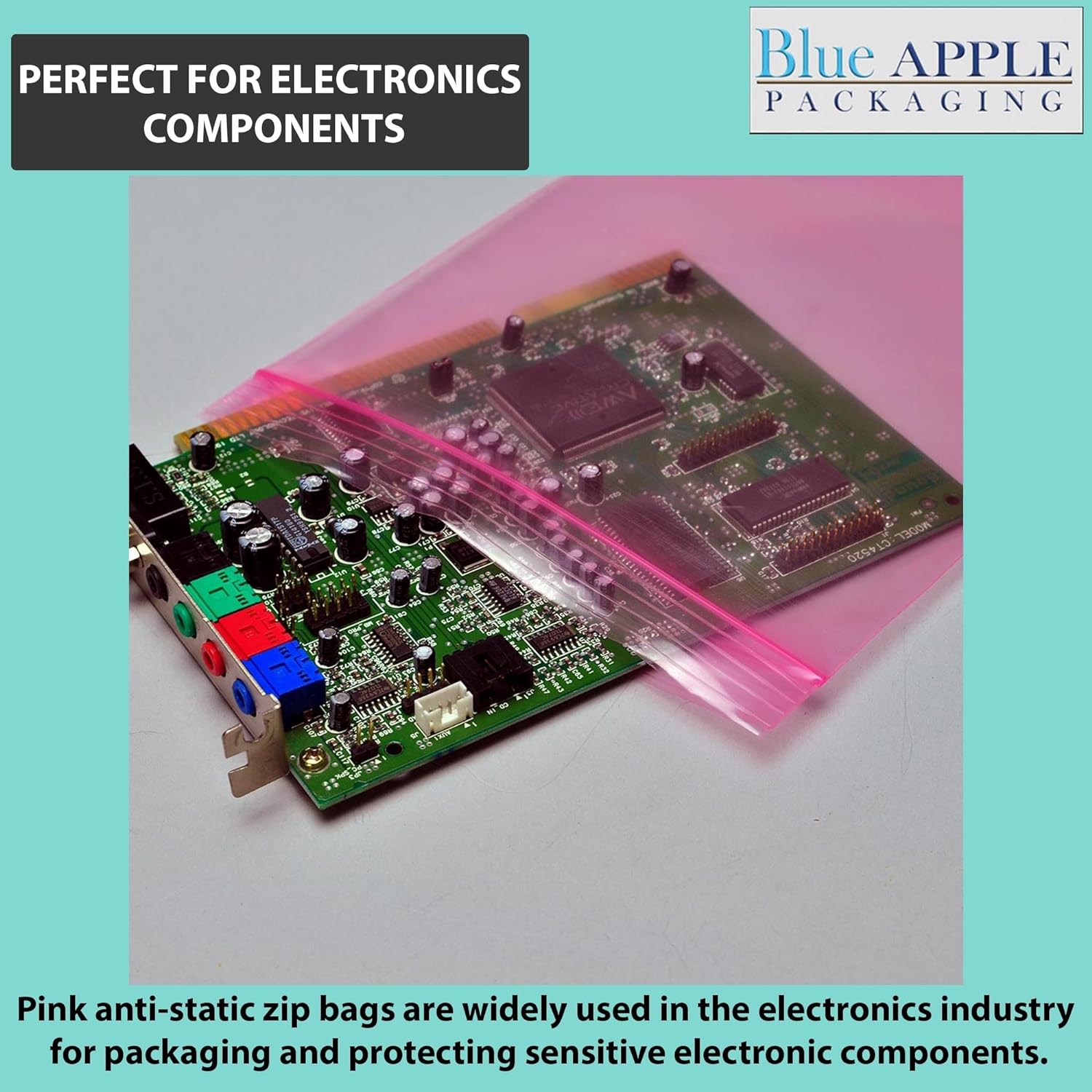 Pink Anti Static Zip lock bags 4 mil 18" X 24"