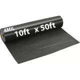 Black Plastic Sheeting 4 mil 10ft X 50ft