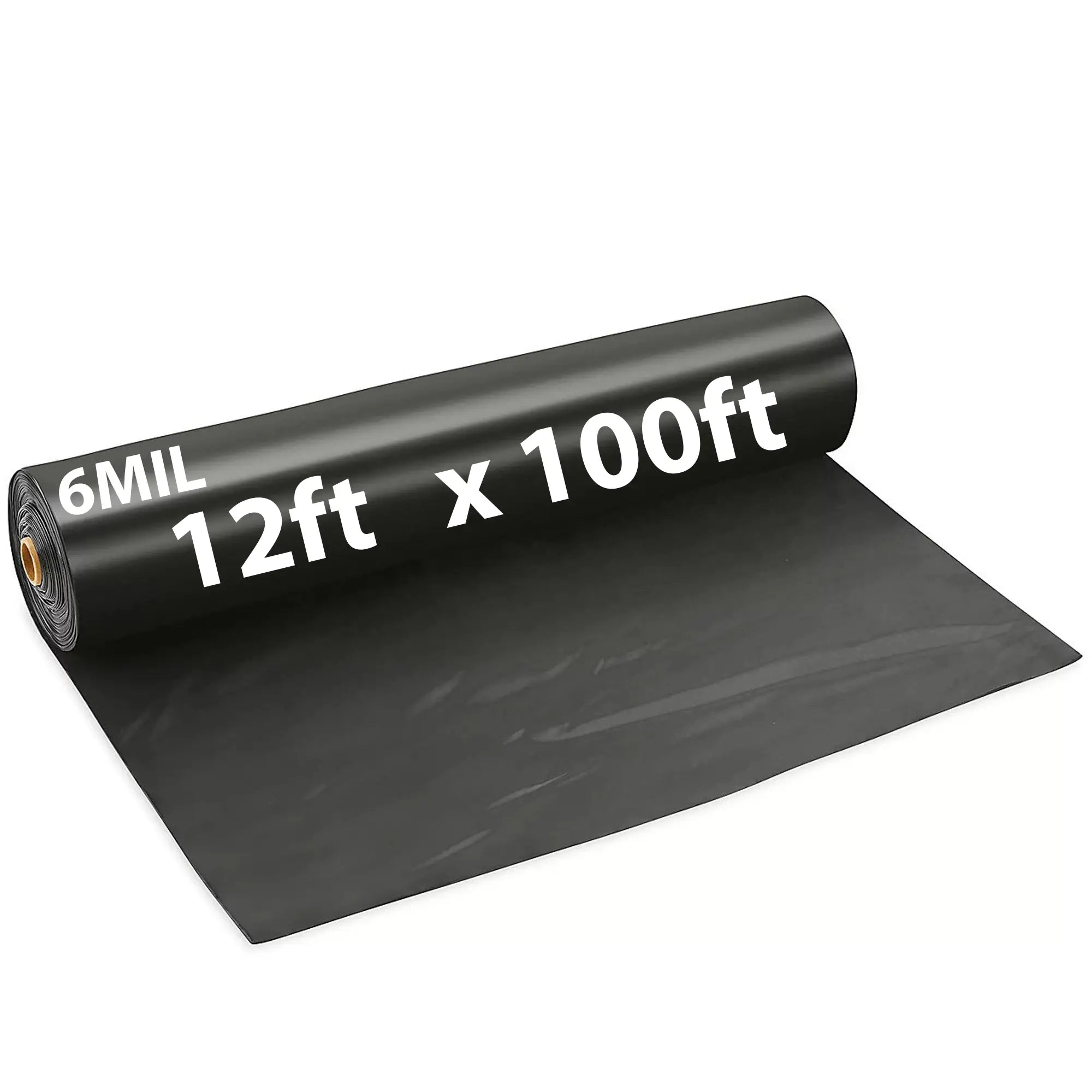 Black Plastic Sheeting 6 Mil 12' X 100'