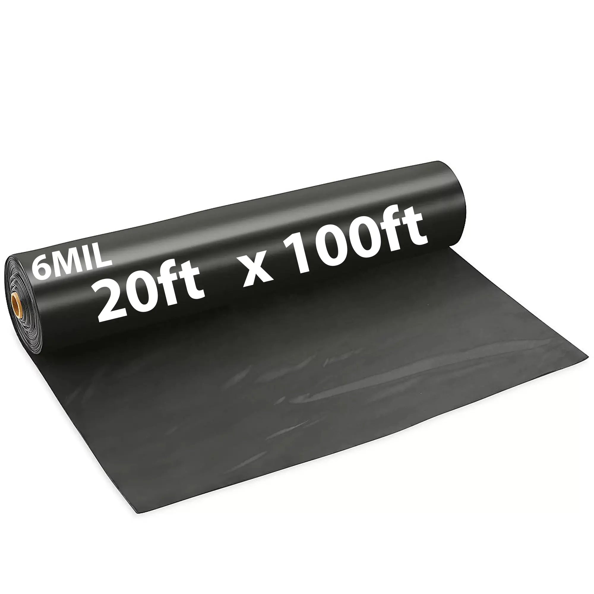 Black Plastic Sheeting 6 Mil 20' X 100'