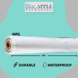 Clear Plastic Sheeting 4 Mil 16' X 100'