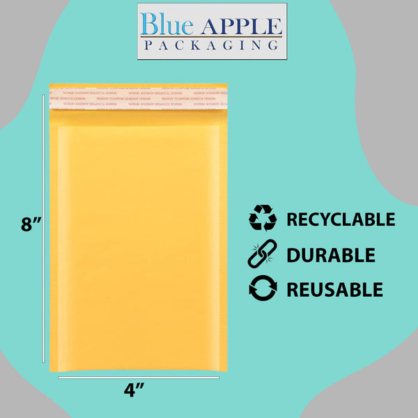 4X8 inches Kraft Bubble Mailer #000 Shipping Envelopes