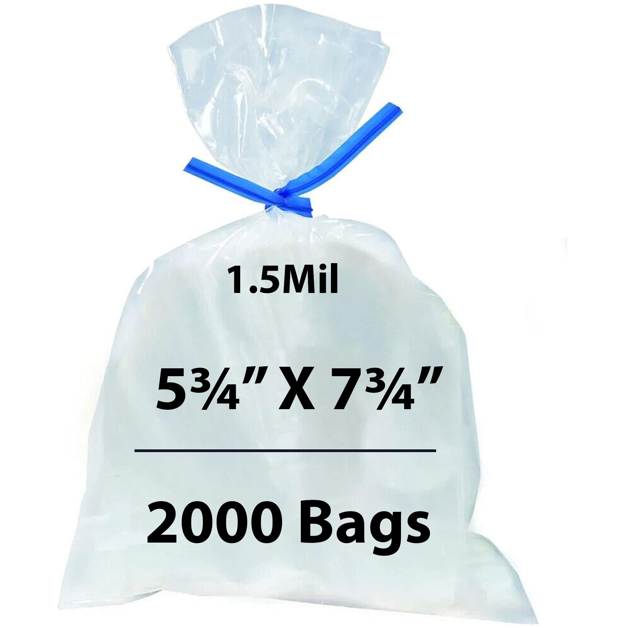 Flat Polypropylene Bags 1.5 Mil 5.75X7.75 inches 2000 Bags