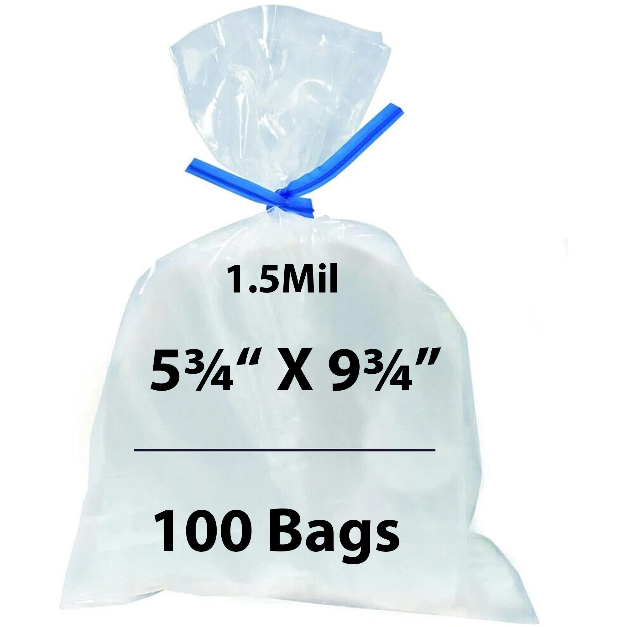 Flat Polypropylene Bags 1.5 Mil 5.75X9.75 inches 100 Bags