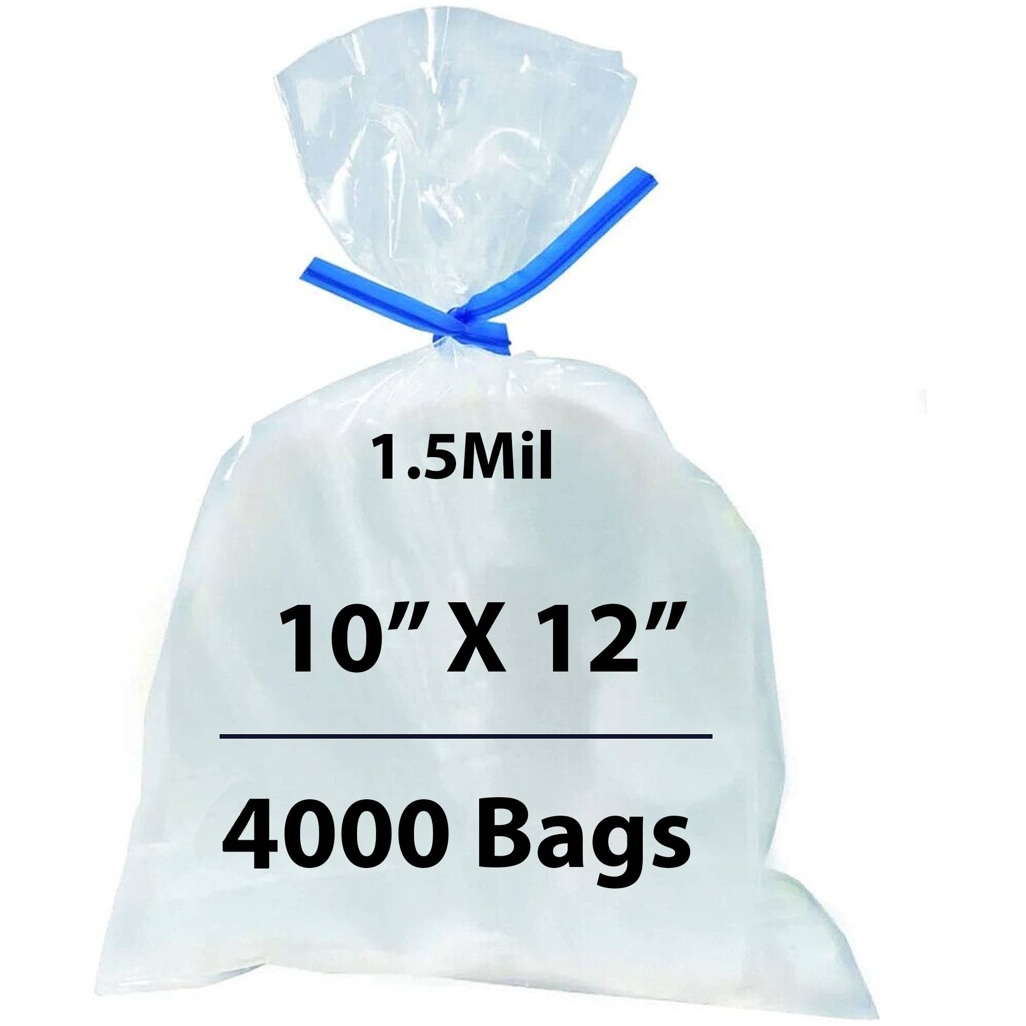 Flat Polypropylene Bags 1.5 Mil 10X12 inches 4000 Bags