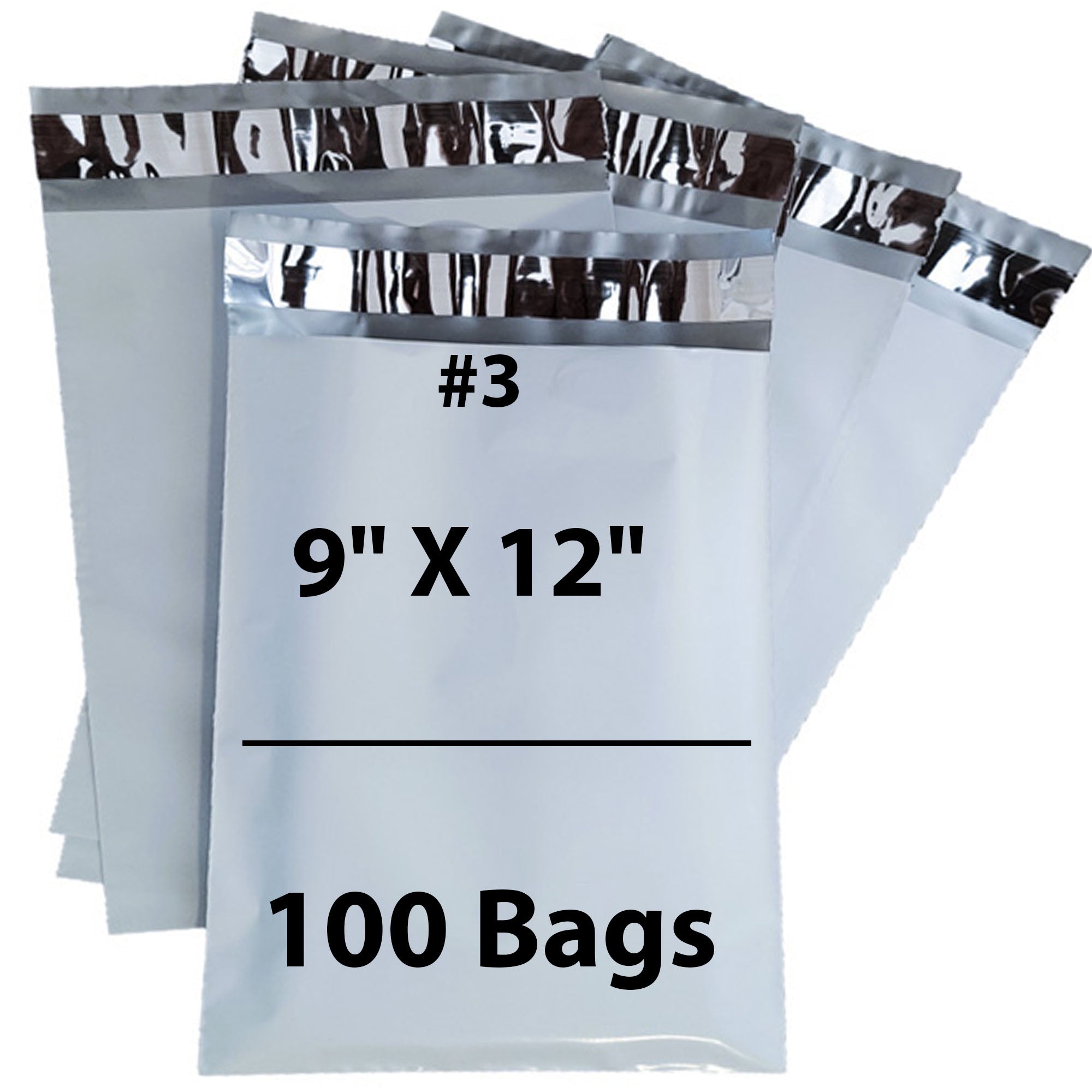 Poly Mailers #3 Shipping Envelopes 9"X12" 100 Mailers