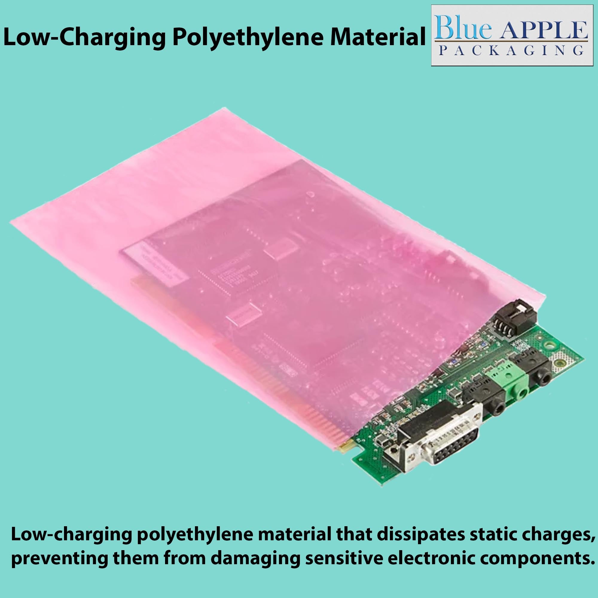 Pink Anti Static Bags 4 mil 10" X 12"