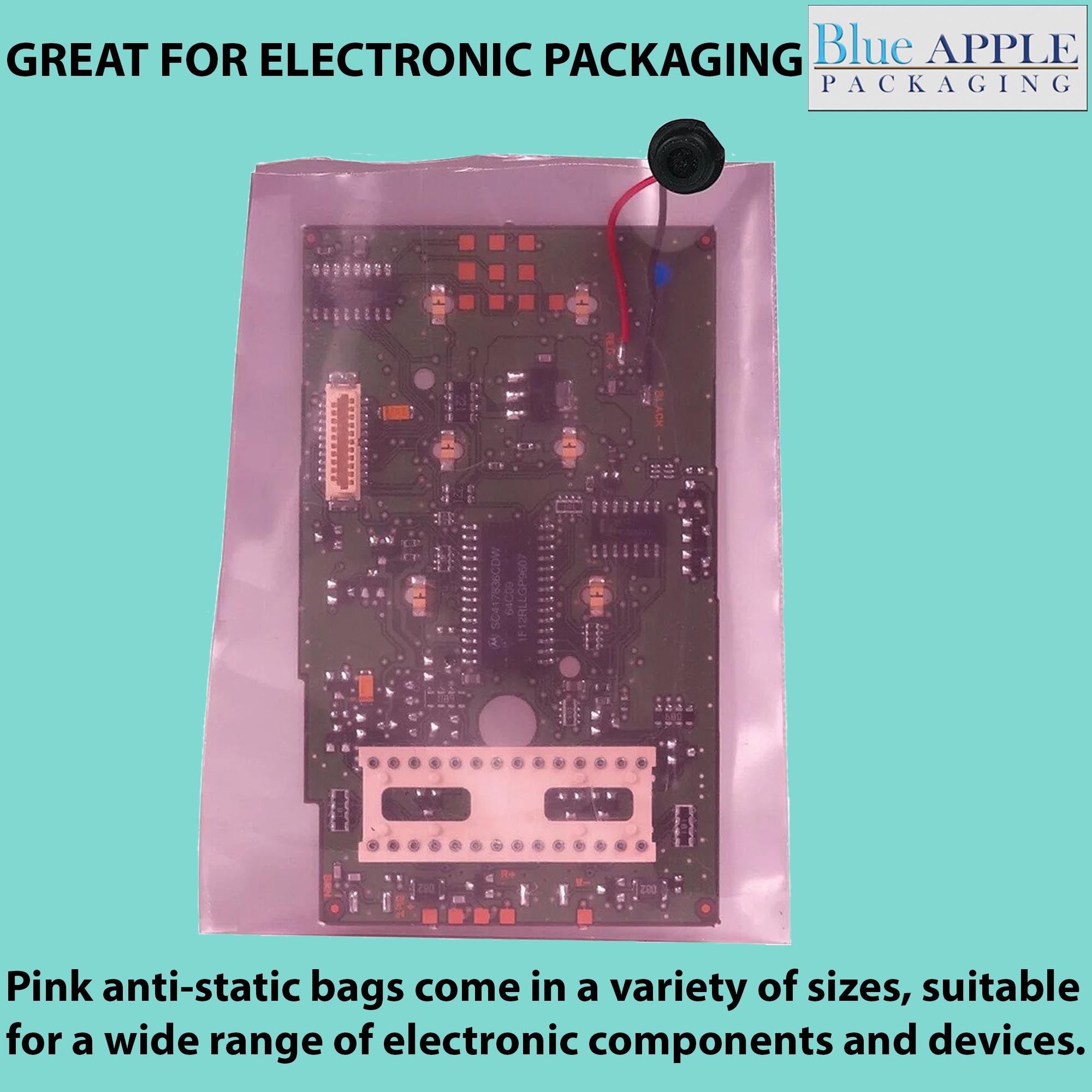 Pink Anti Static Bags 6 Mil 10" X 12"