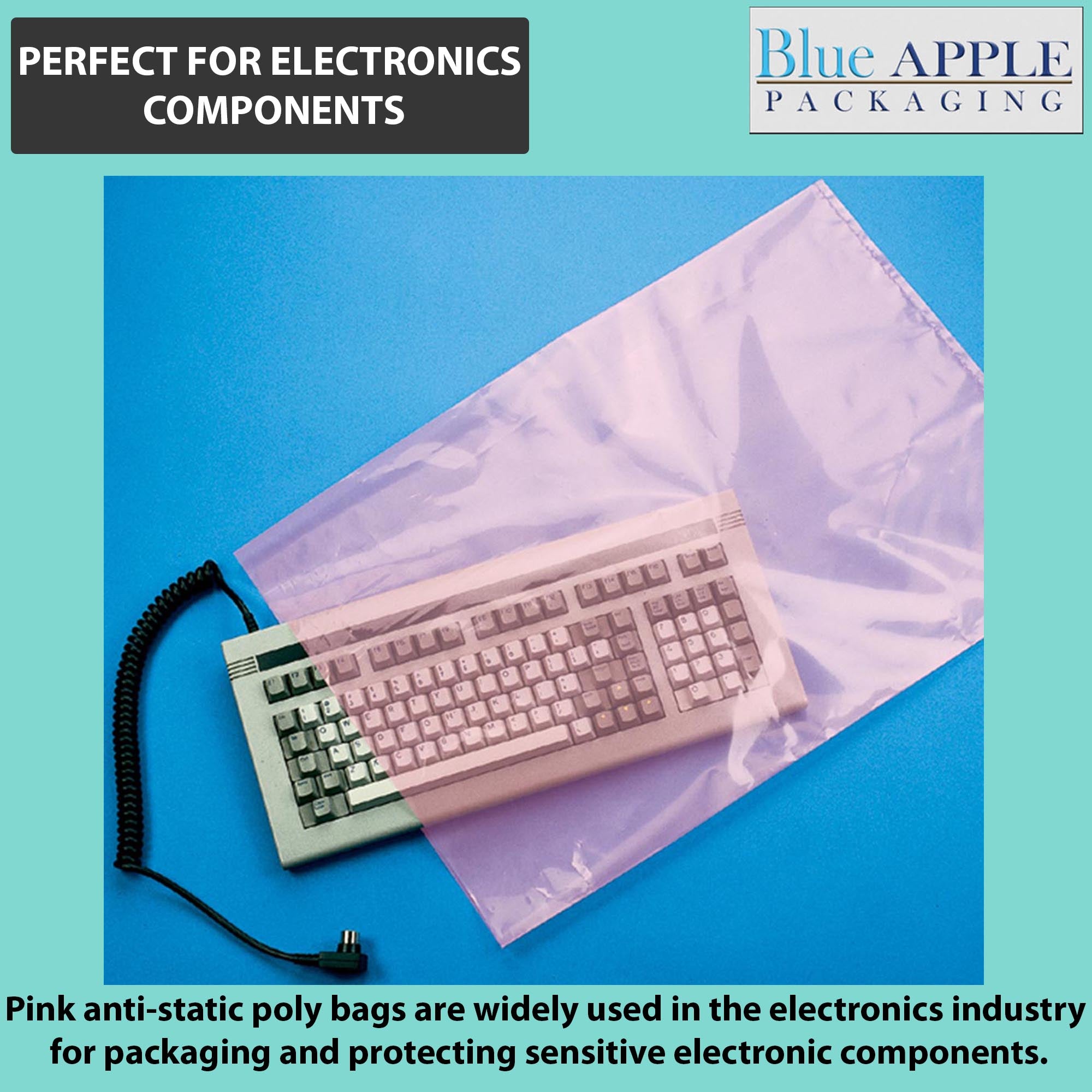 Pink Anti Static Bags 6 Mil 10" X 12"