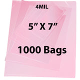 Pink Anti Static Bags 4 Mil 5" X 7" 1000 Bags