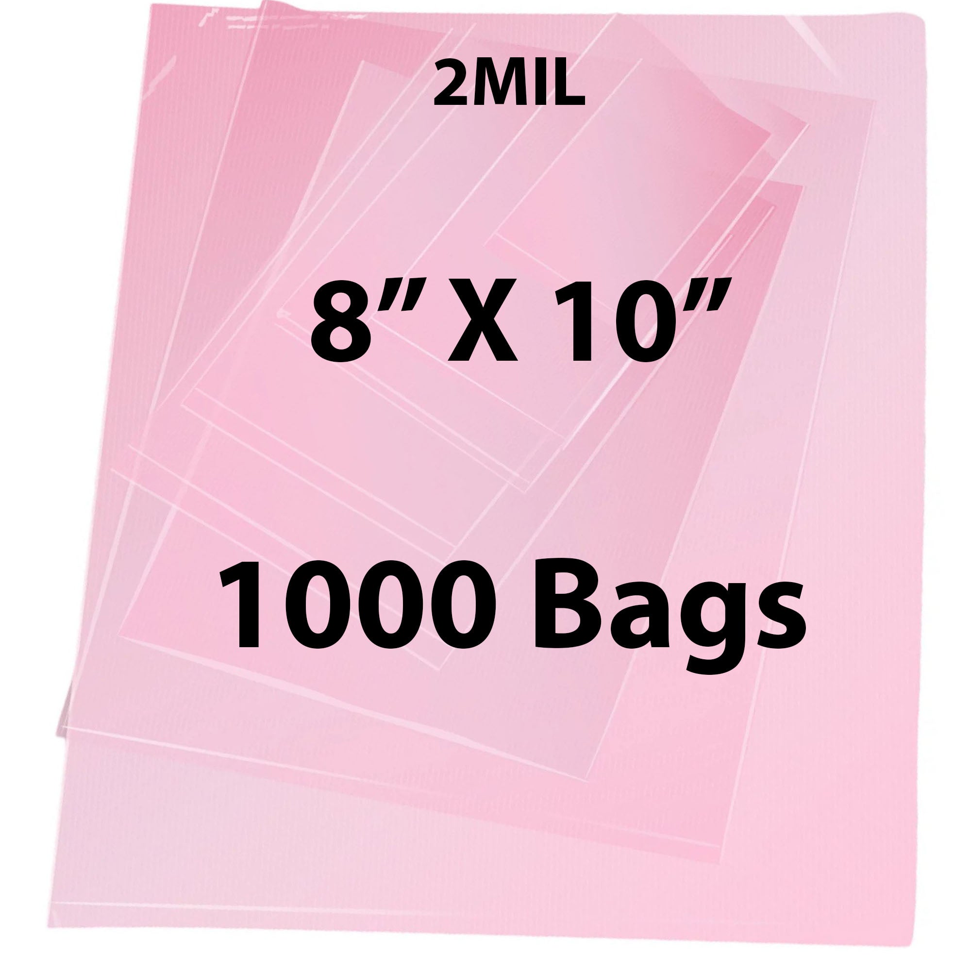 Pink Anti Static Bags 2 Mil 8" X 10" 1000 Bags