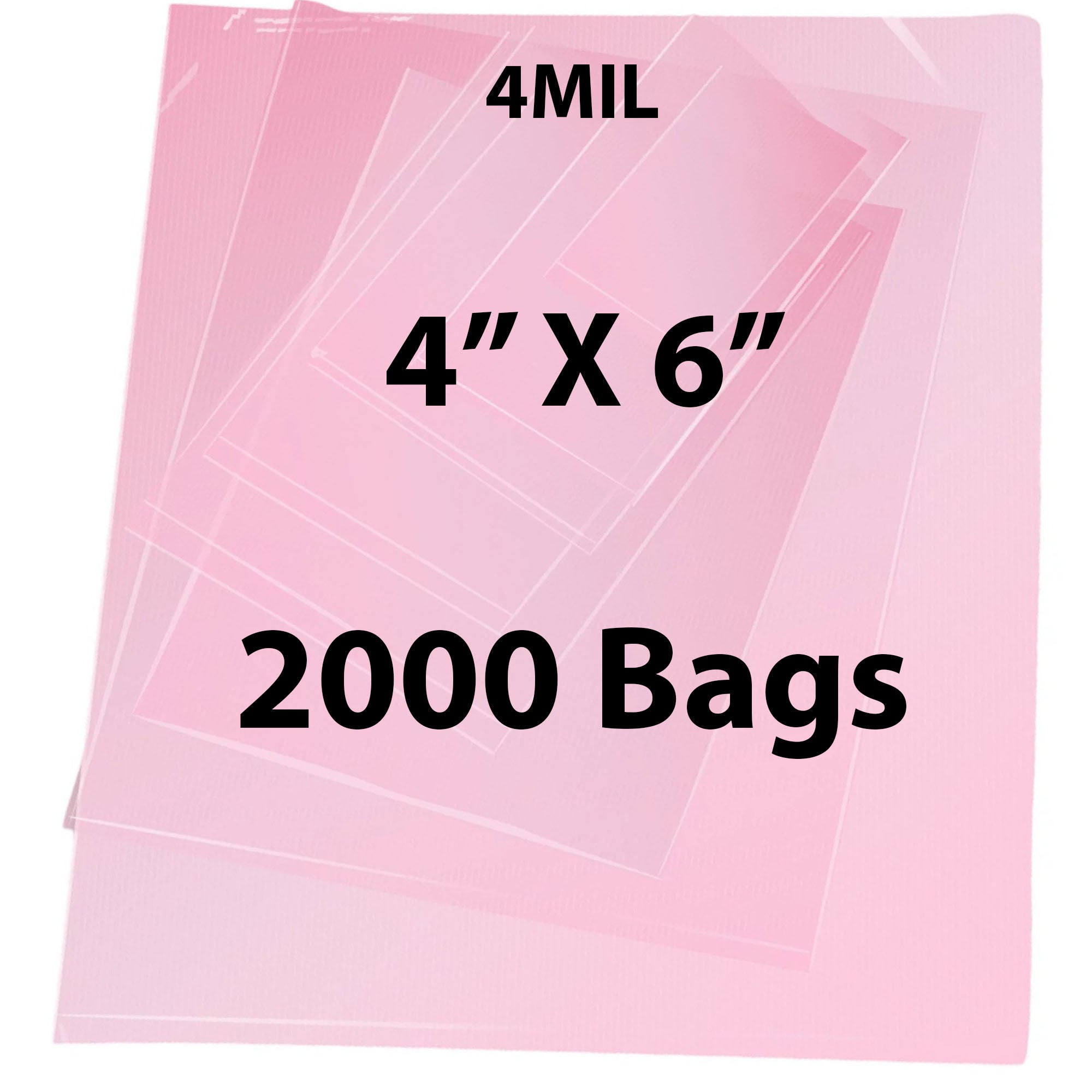 Pink Anti Static Bags 4 Mil 4" X 6" 2000 Bags