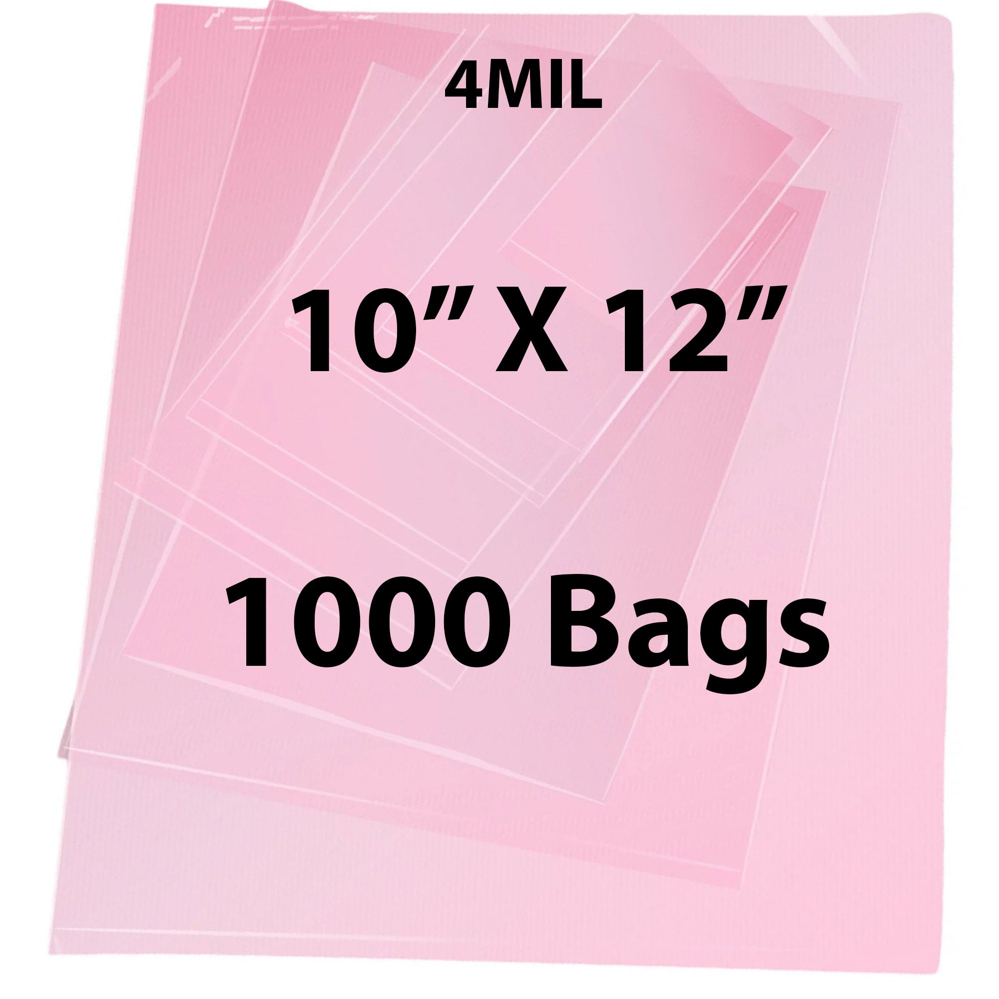 Pink Anti Static Bags 4 mil 10" X 12" 1000 Bags