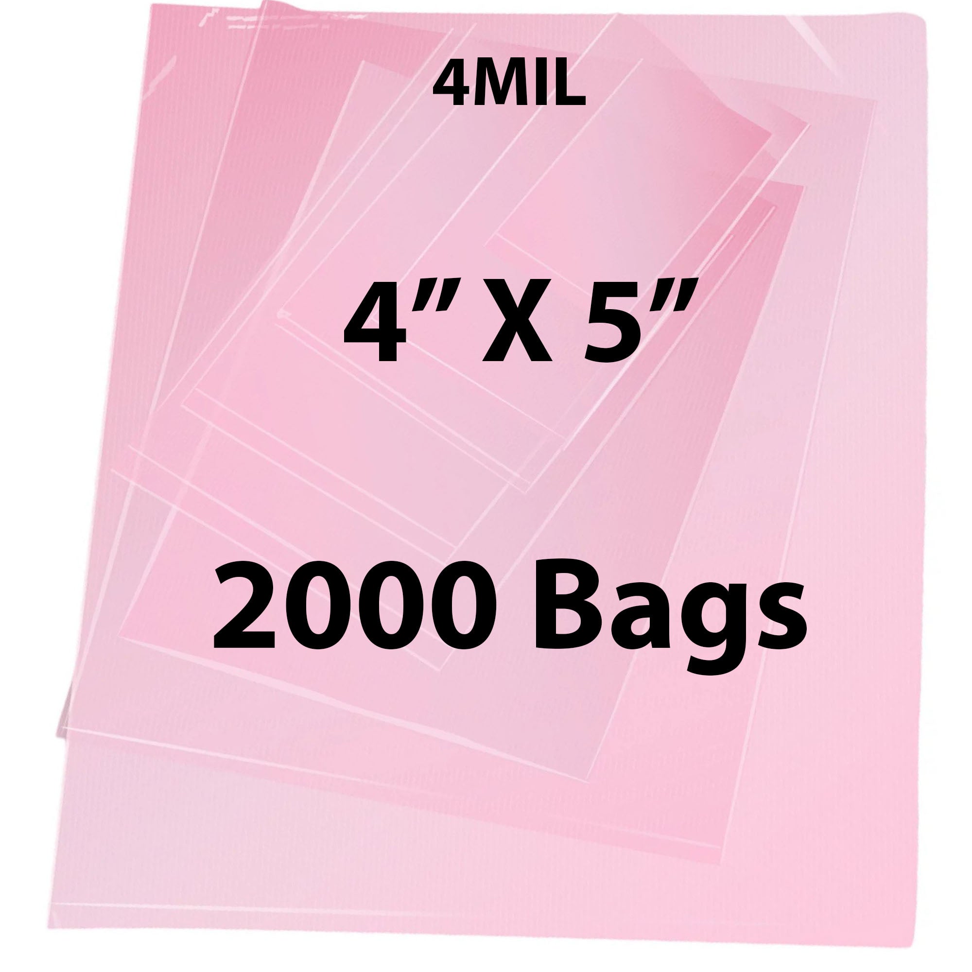 Pink Anti Static Bags 4 Mil 4" X 5" 2000 Bags