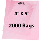 Pink Anti Static Bags 4 Mil 4" X 5" 2000 Bags