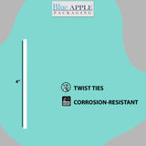 Plastic Twist Ties White 4"