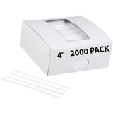 Plastic Twist Ties White 4" 2000 Pack