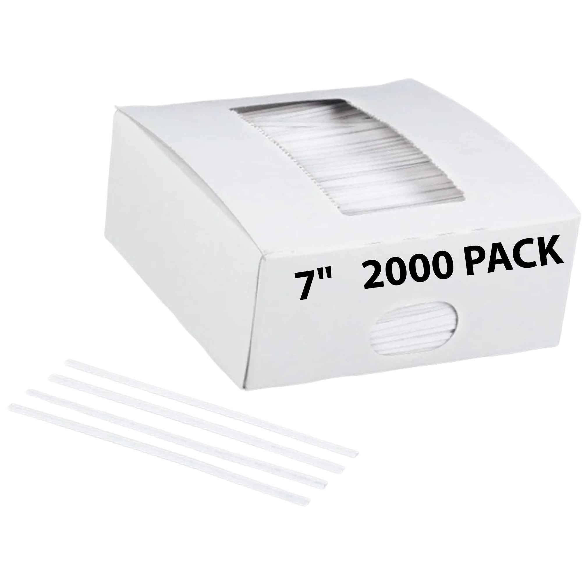Twist Ties pre-cut 7 inch White Pack of 2000