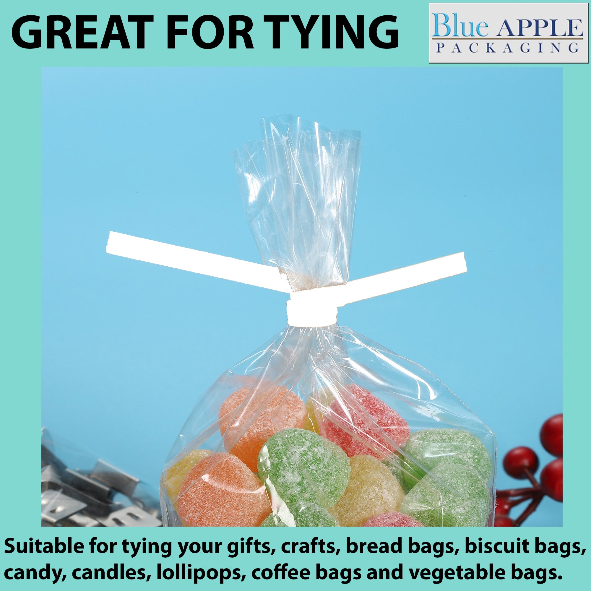 Paper Twist Ties 4 inch