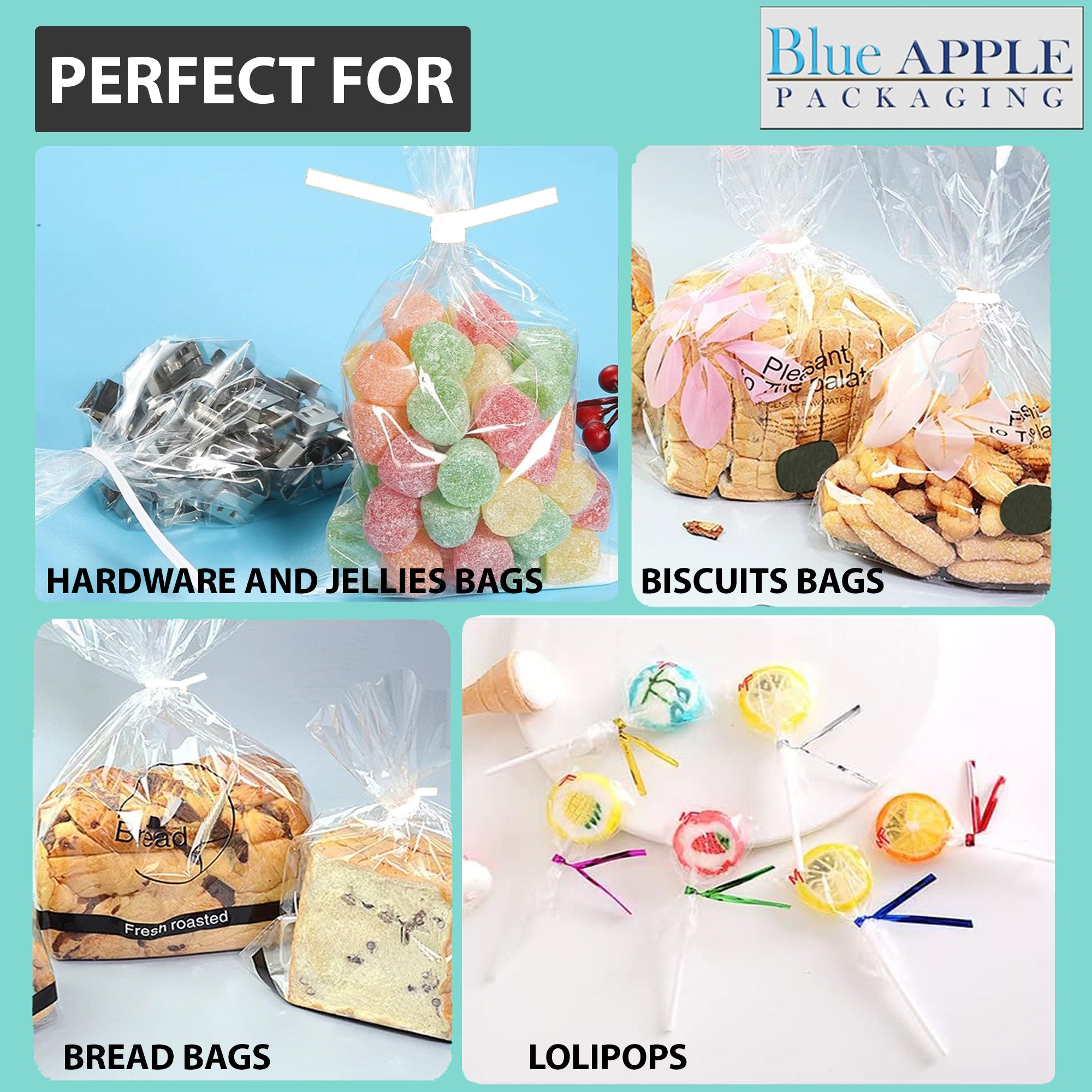 Plastic Twist Ties Blue 7 inch