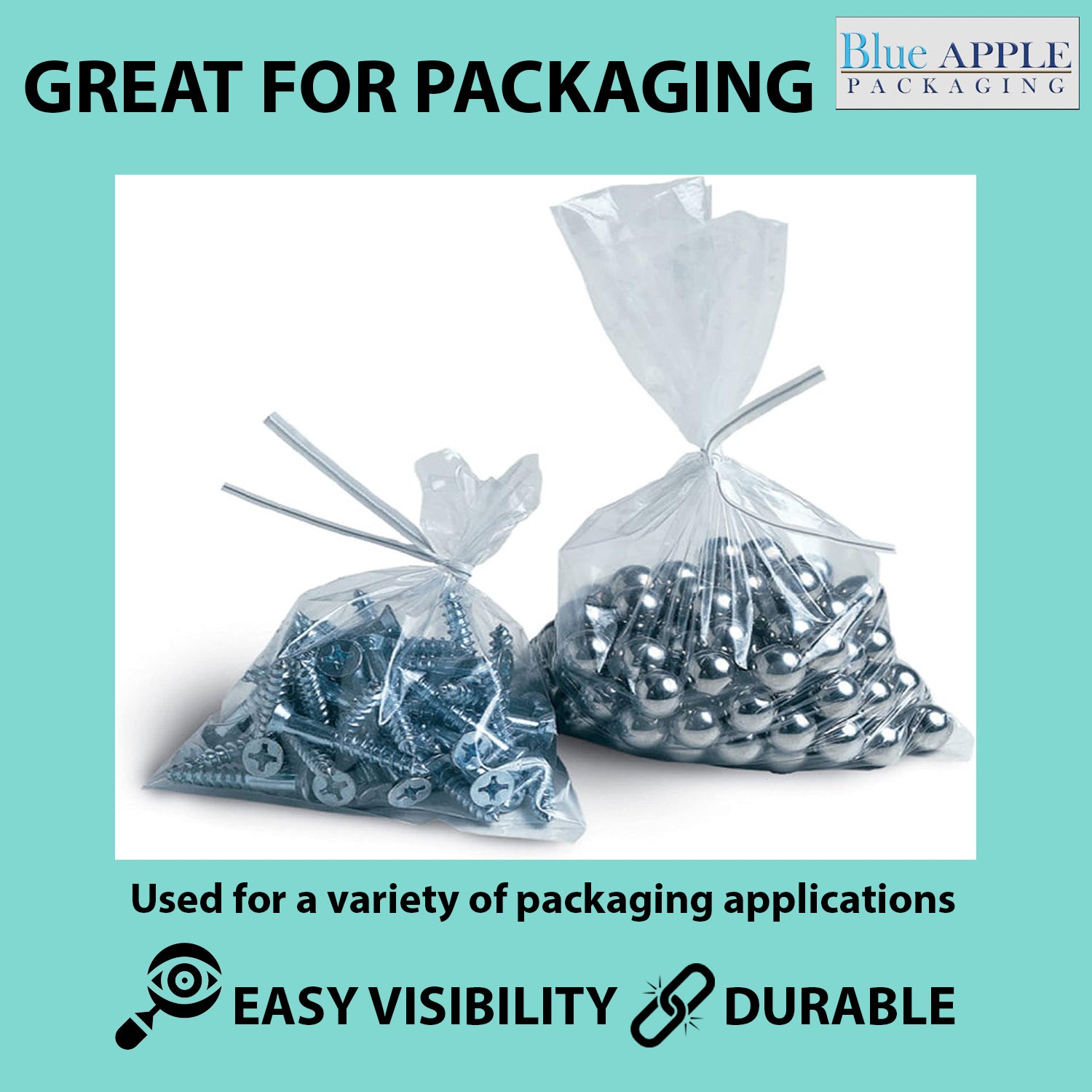 Clear Poly Bags 2 Mil Size: 8 inch (width) X 15 inch (height)