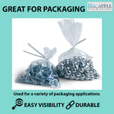 Clear Poly Bags 2 Mil Size: 9 inch (width) X 12 inch (height)