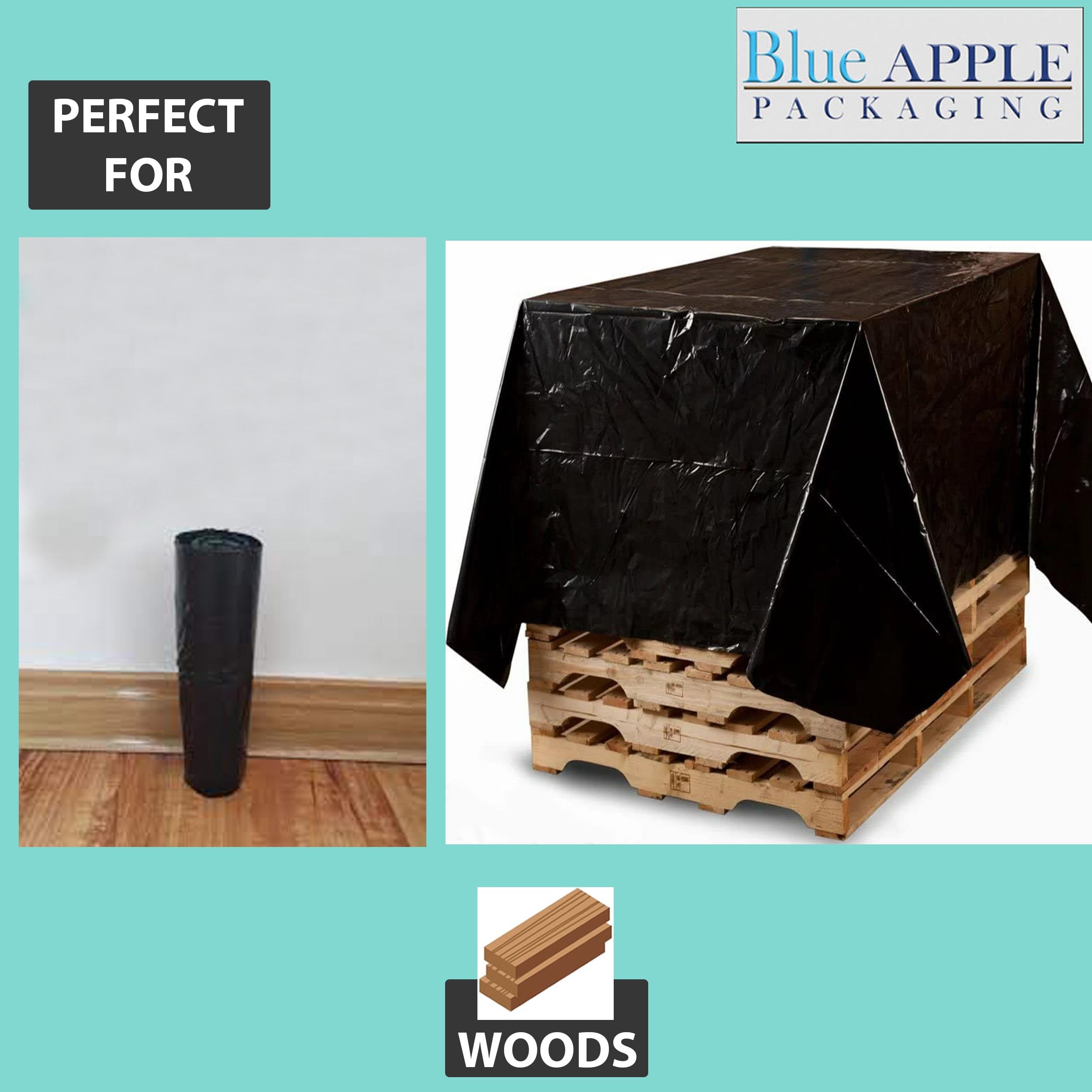 Black Plastic Sheeting 4 mil 16ft X 100ft