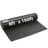 Black Plastic Sheeting 6 Mil 8' X 100'