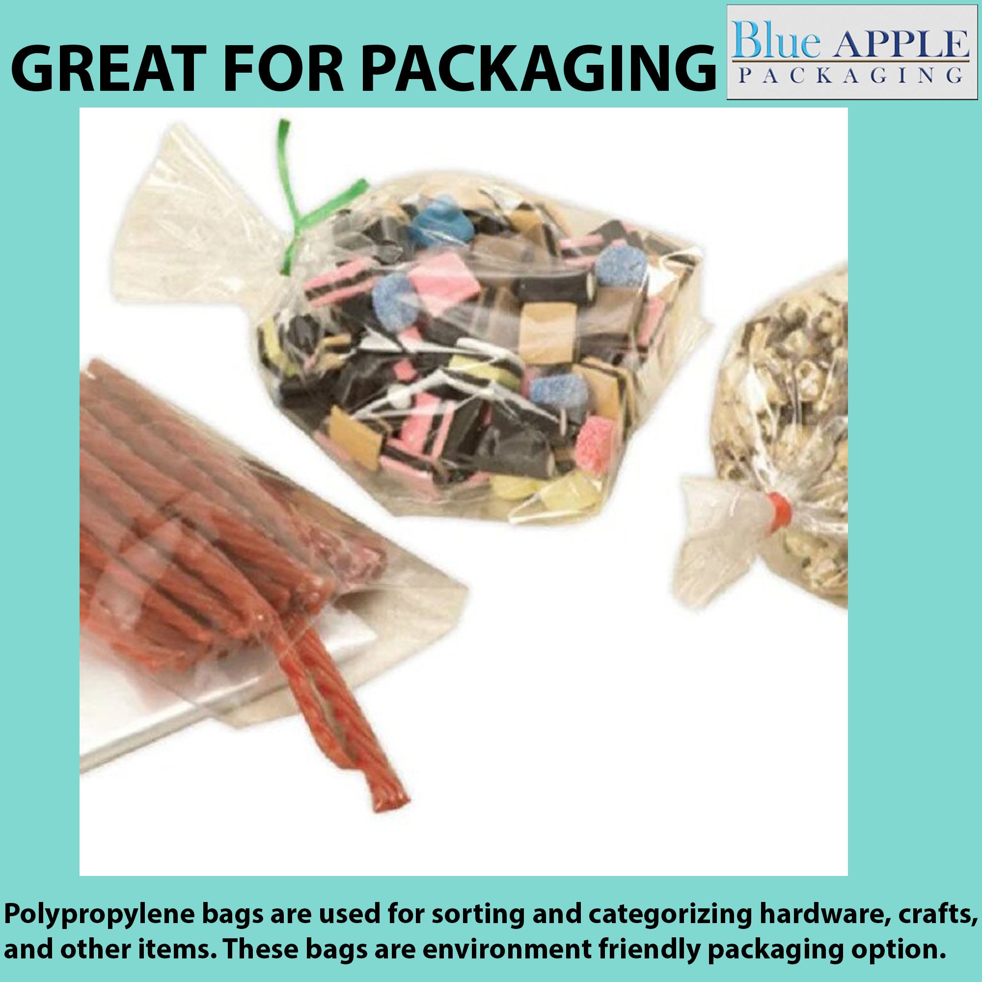 Flat Polypropylene Bags 1.5 Mil 4X6 inches