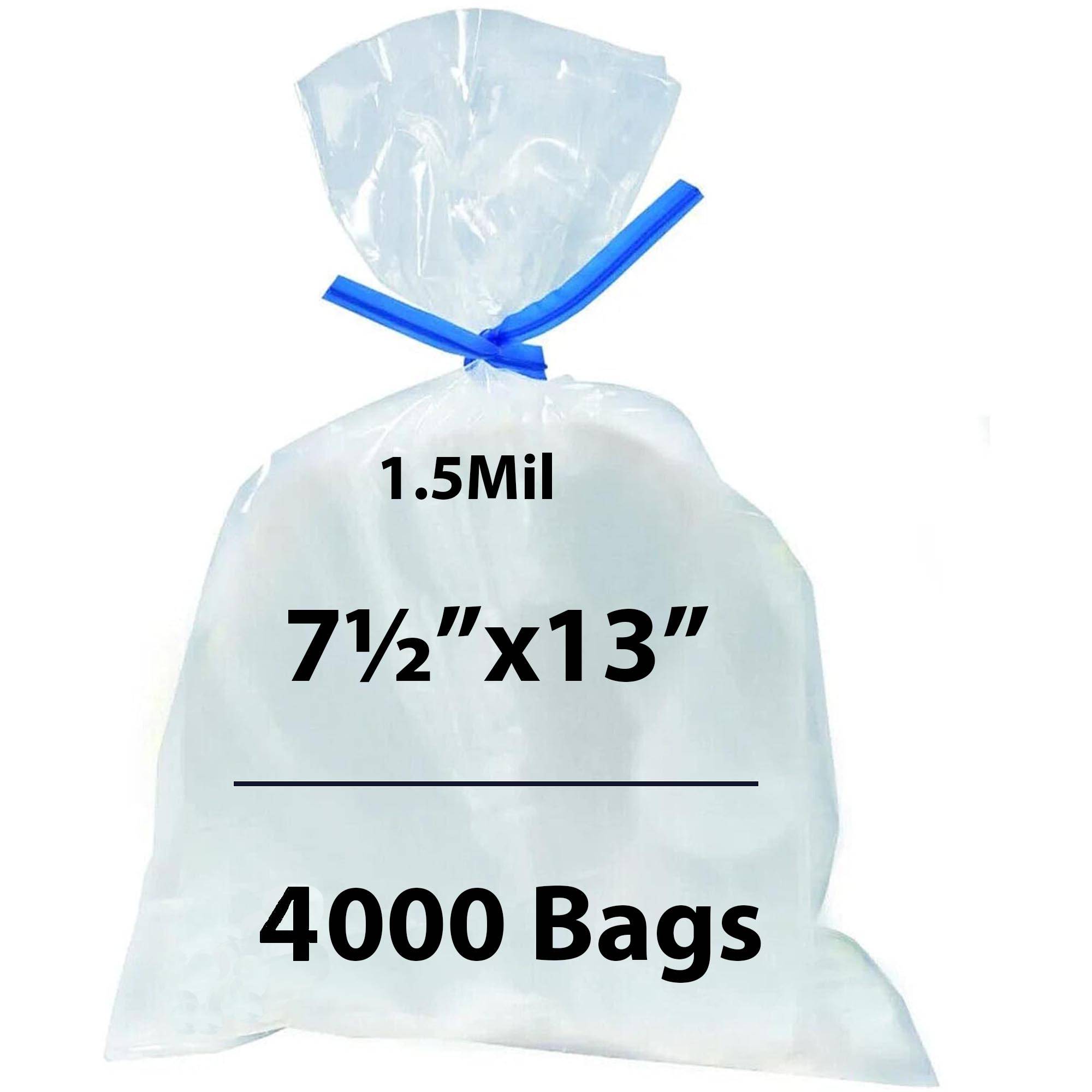 Flat Polypropylene Bags 1.5 Mil 7.5X13 inches 4000 Bags