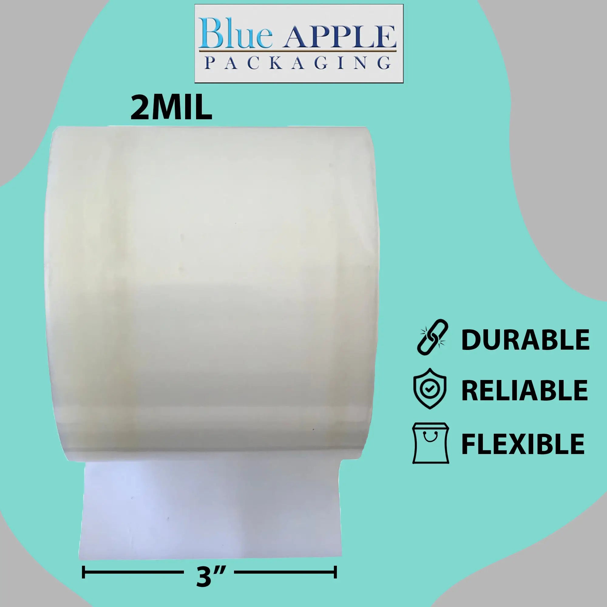 Poly Tubing Roll 2 mil 3" X 2150'